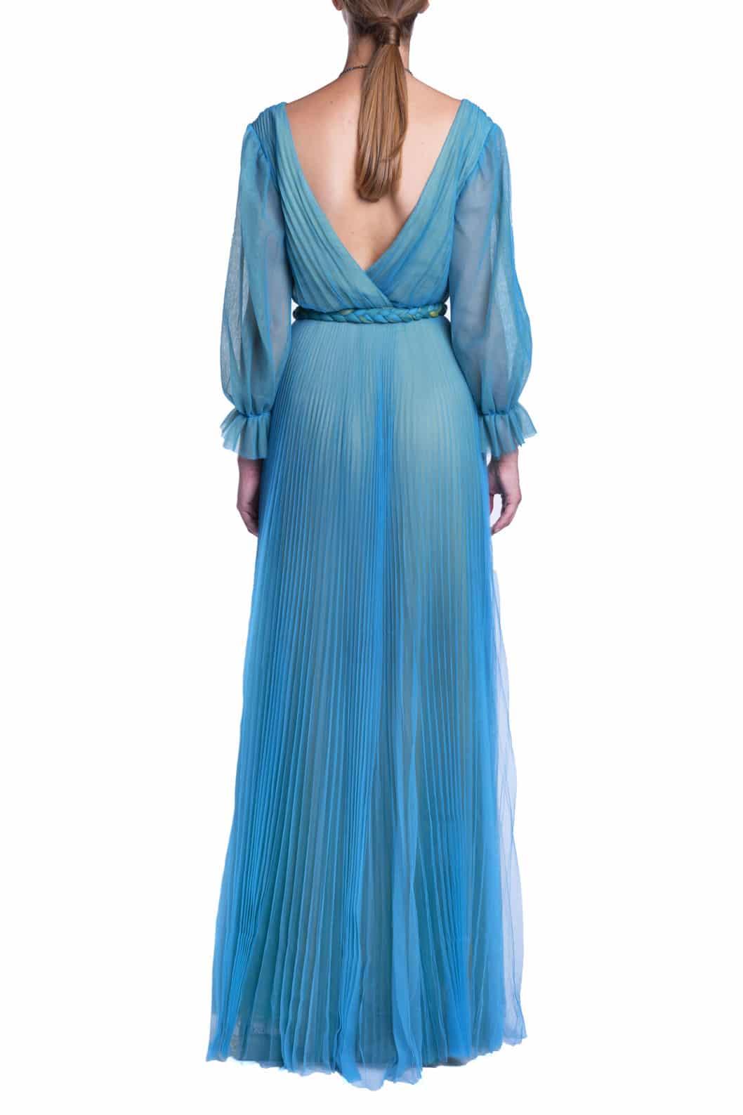 Luisa Beccaria Maxi abito in tulle plissettato Outlet