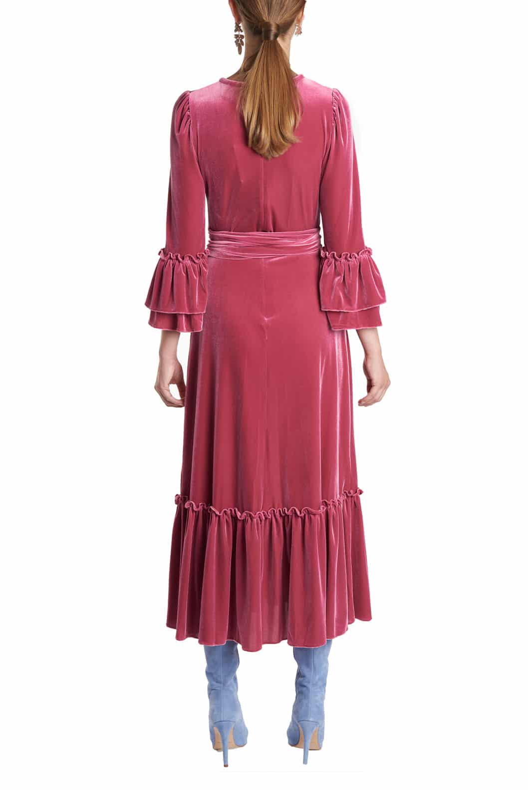 Luisa Beccaria Abito midi in velluto elasticizzato Saldi