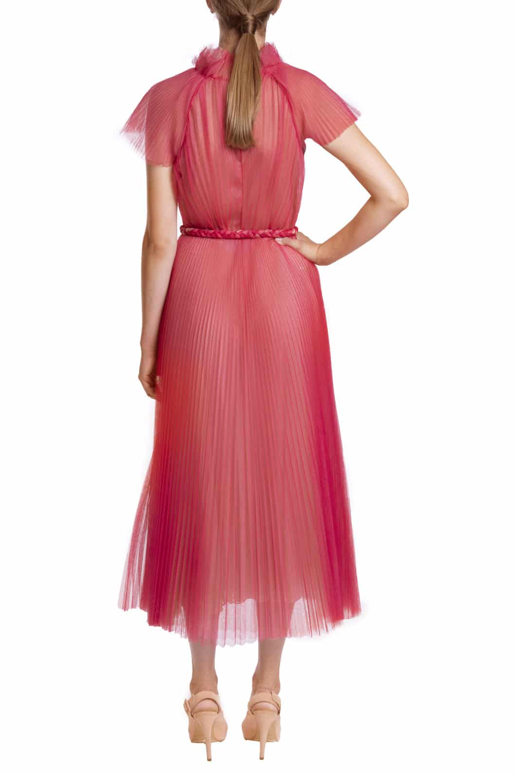 Luisa Beccaria Abito midi in tulle plissettato Hotsell