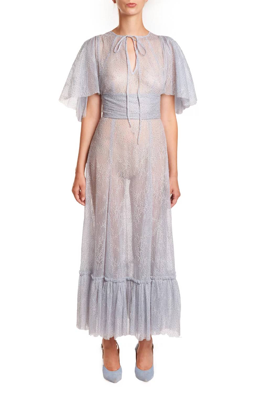 Luisa Beccaria Abito in pizzo lurex Vendita Economica