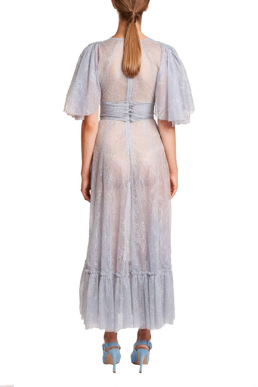 Luisa Beccaria Abito in pizzo lurex Vendita Economica