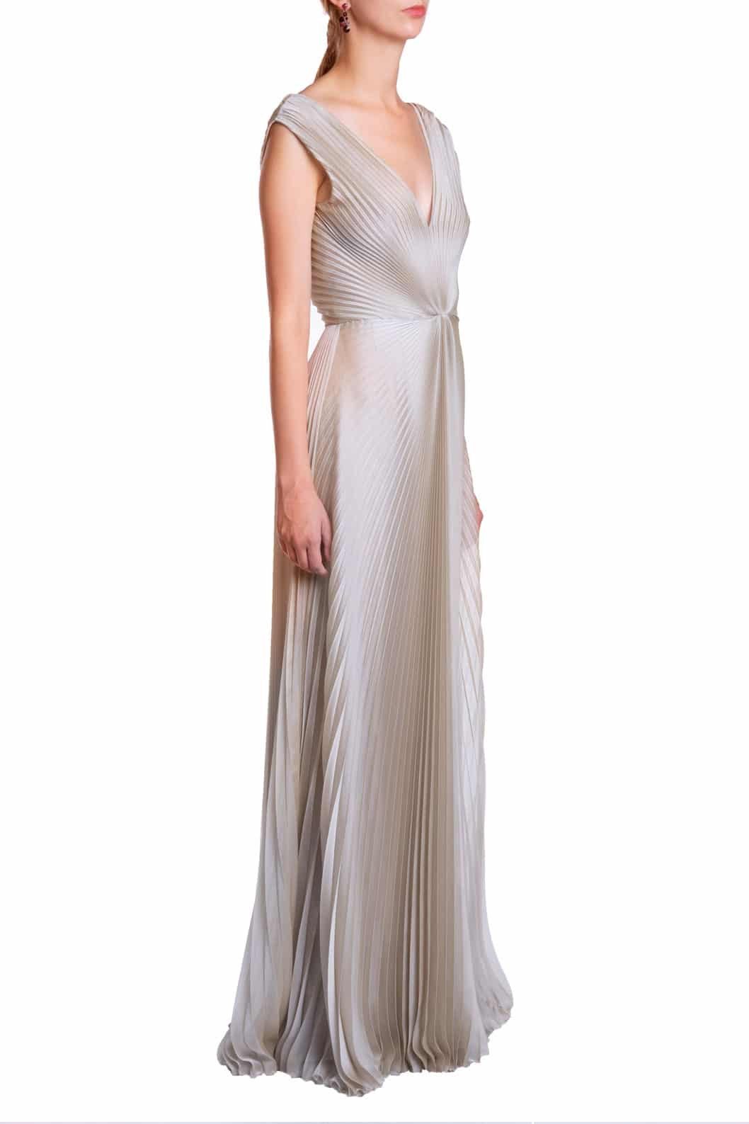 Luisa Beccaria Abito iridescente plissettato Saldi Di Fabbrica