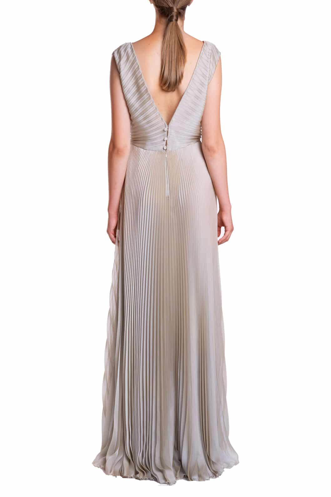 Luisa Beccaria Abito iridescente plissettato Saldi Di Fabbrica