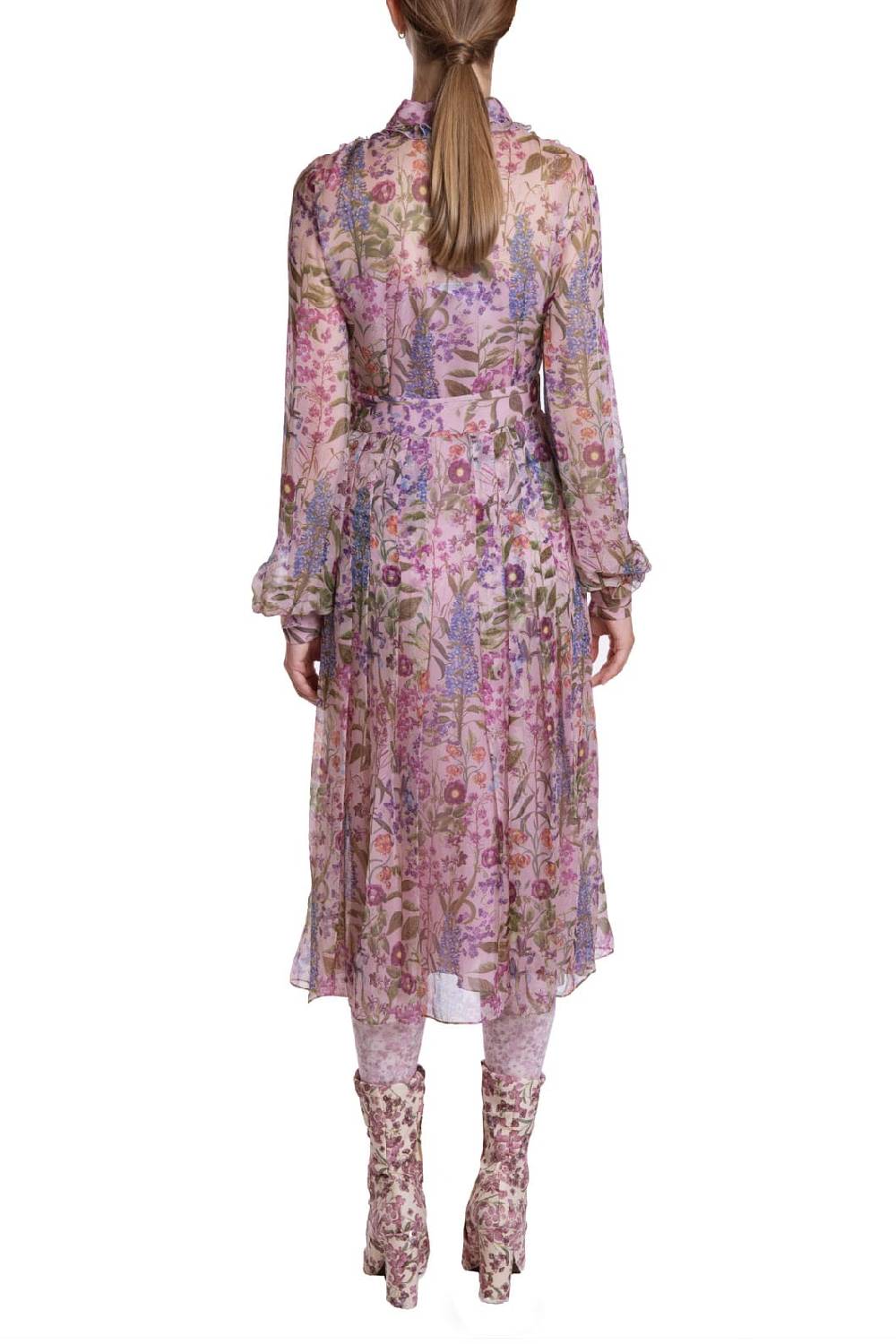 Luisa Beccaria Abito in chiffon stampato In Saldo