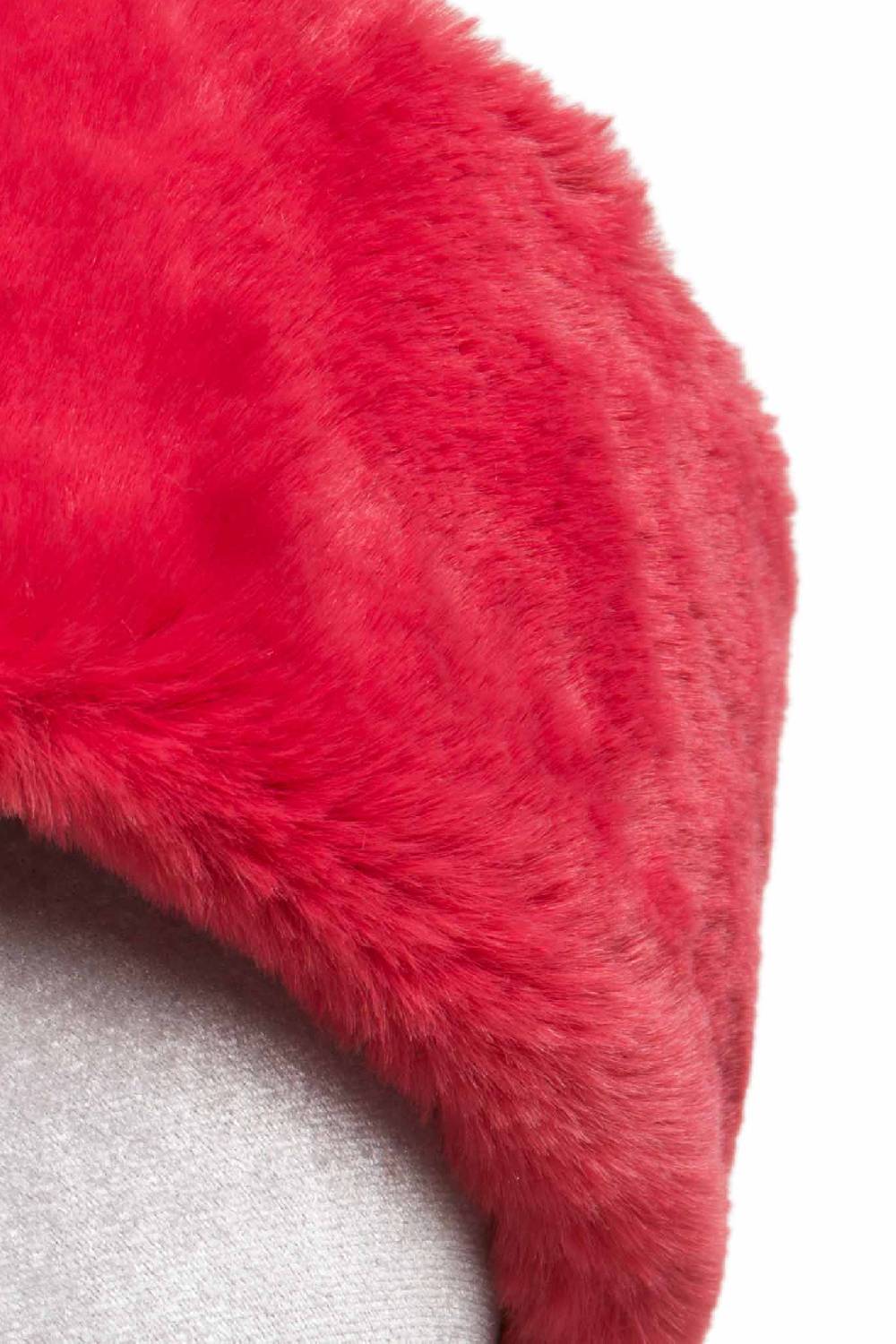 Luisa Beccaria Cerchietto rosso in pelliccia sintetica Promozione