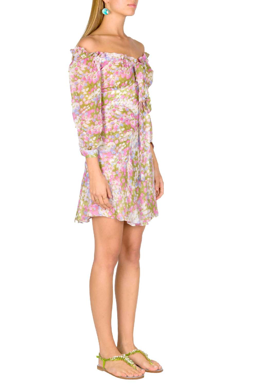 Luisa Beccaria Abito Monet con scollo allacciato Fino Al -60%
