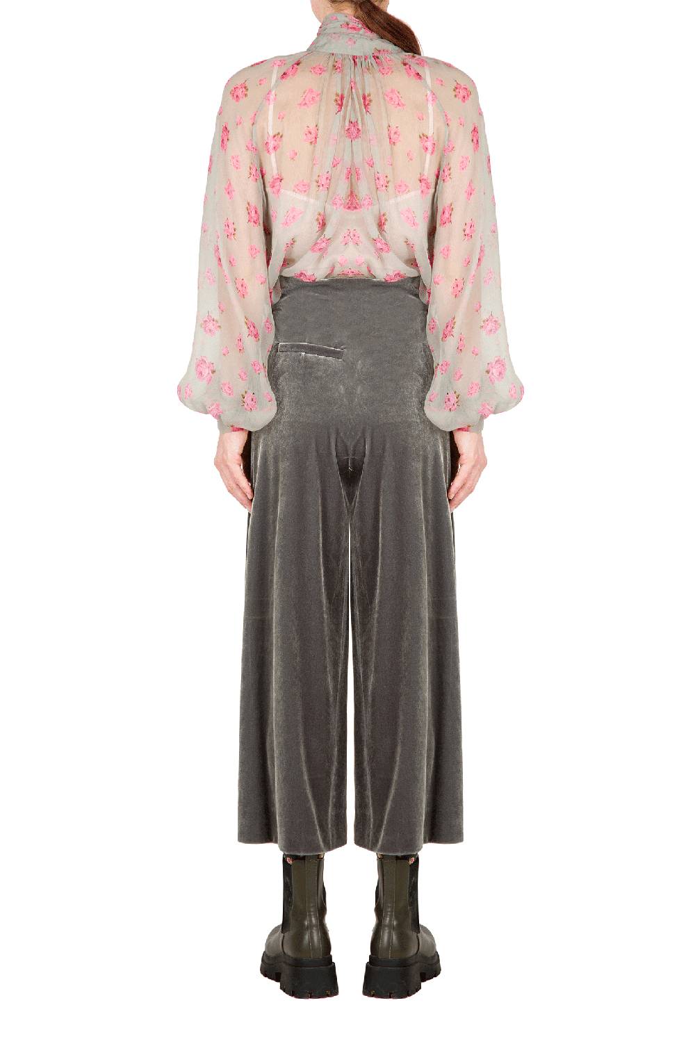Luisa Beccaria Camicia a fiori con fiocco Offerte