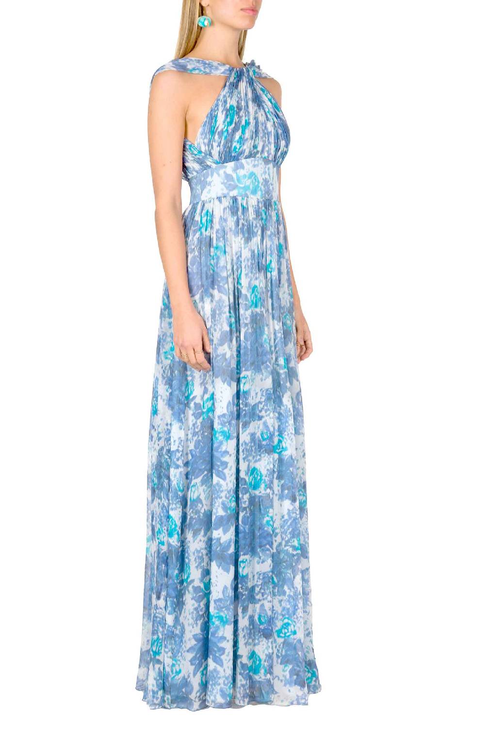 Luisa Beccaria Abito Capri In Chiffon Con Dettaglio Nodo Soddisfazione Garantita
