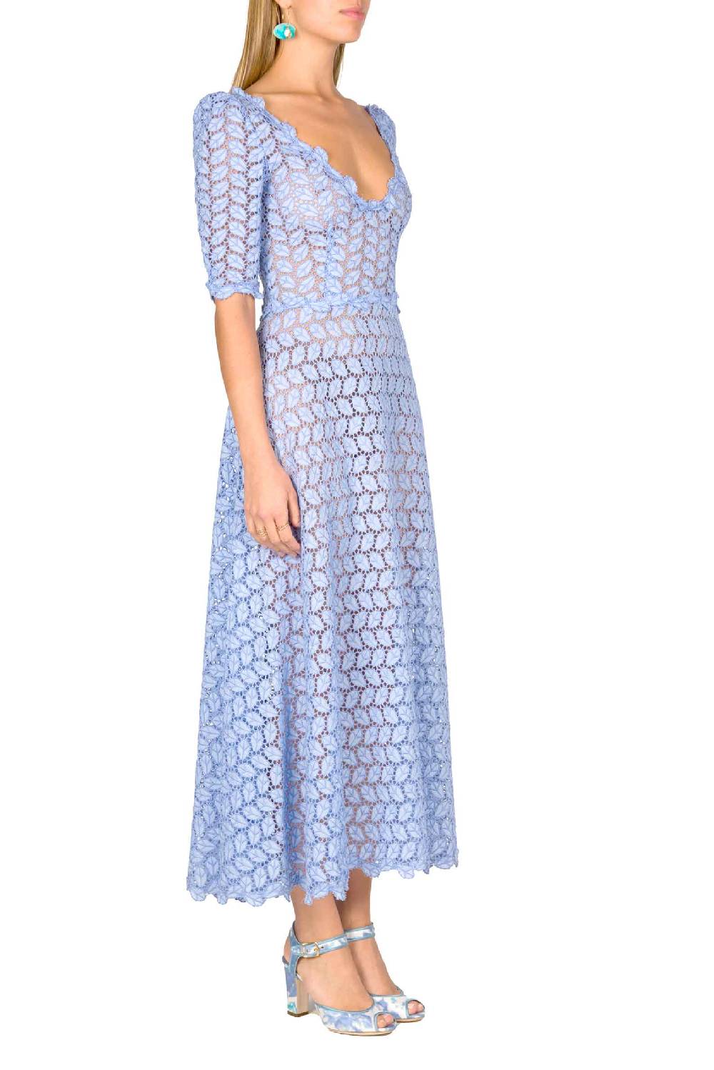 Luisa Beccaria Abito midi in pizzo sangallo Fino Al -60%