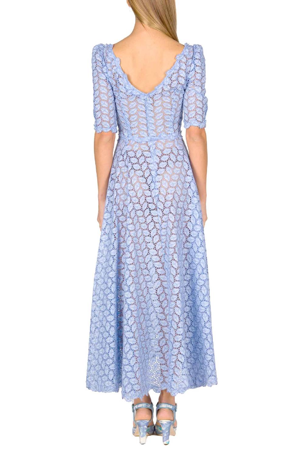 Luisa Beccaria Abito midi in pizzo sangallo Fino Al -60%