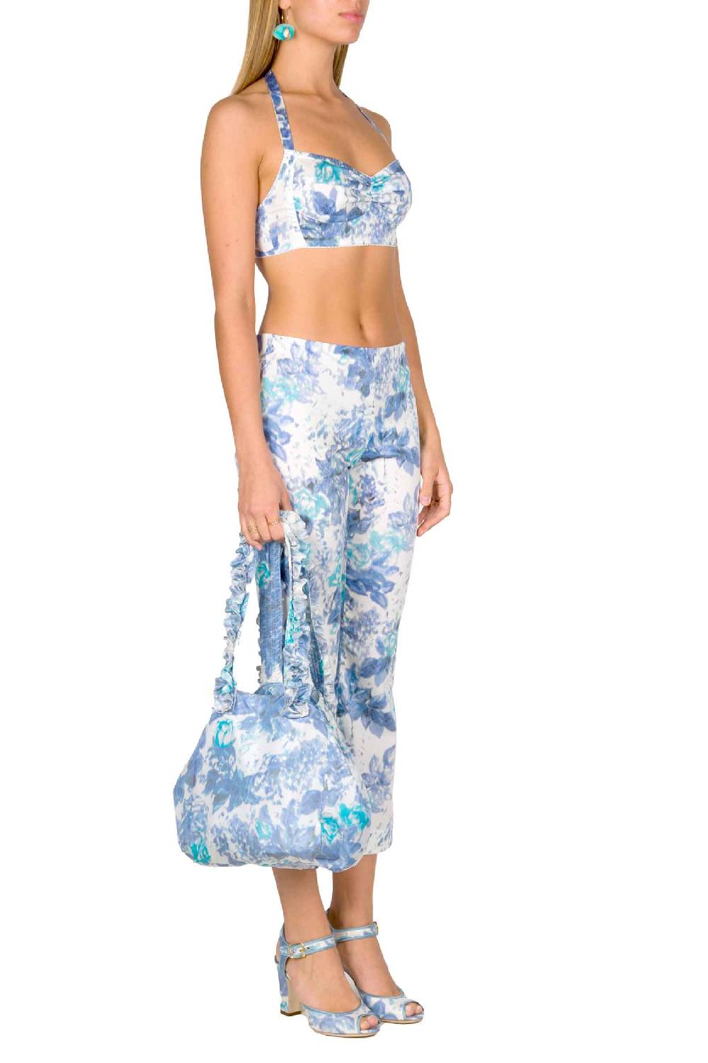 Luisa Beccaria Pantaloni Capri stampati Online