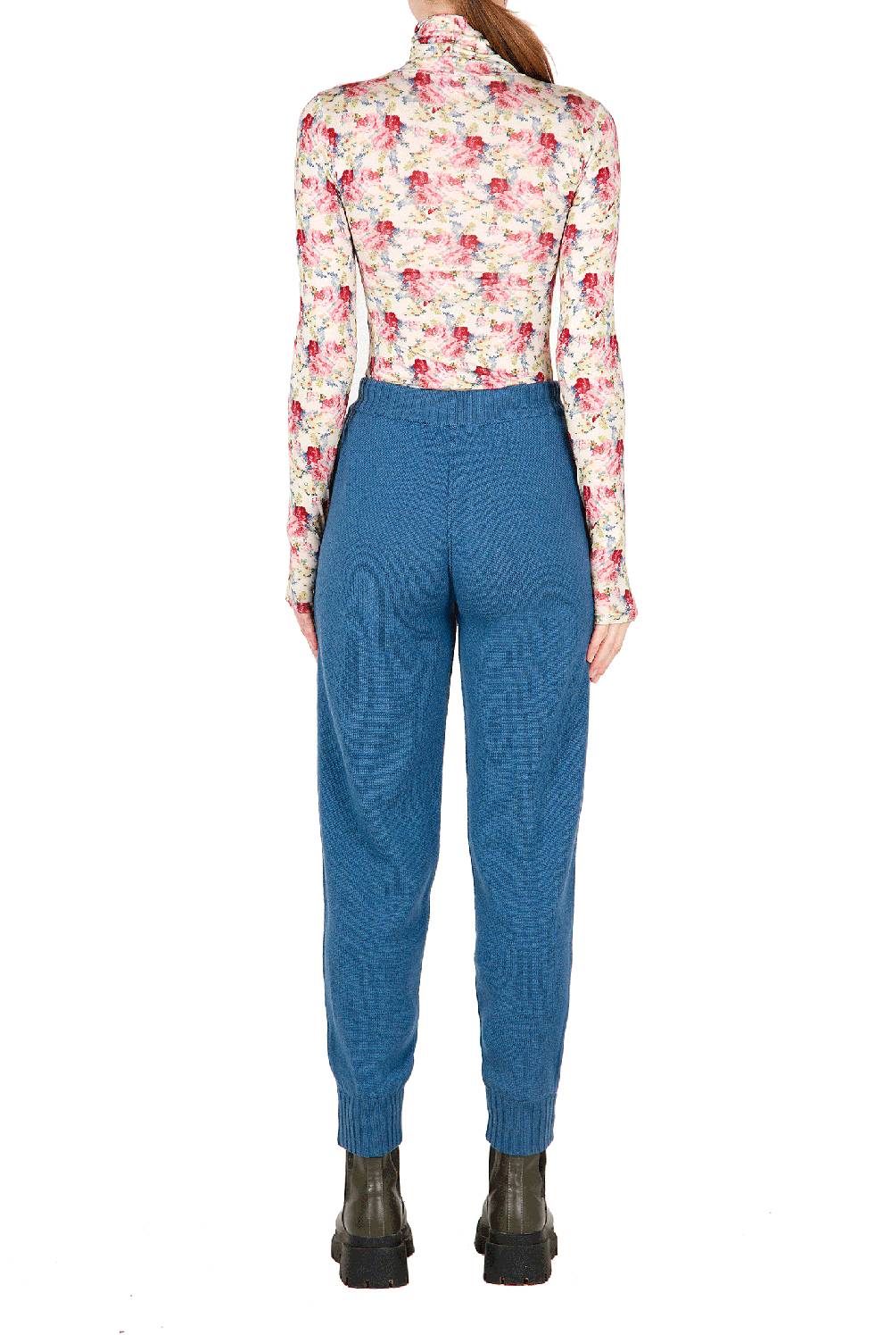 Luisa Beccaria Pantaloni in felpa di lana In Linea
