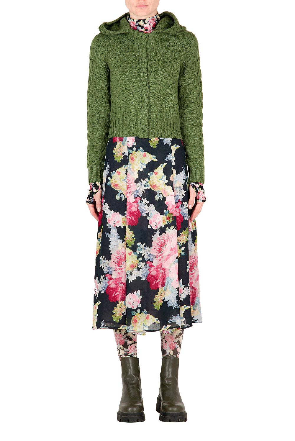 Luisa Beccaria Cardigan in lana a trecce Offerte giornaliere