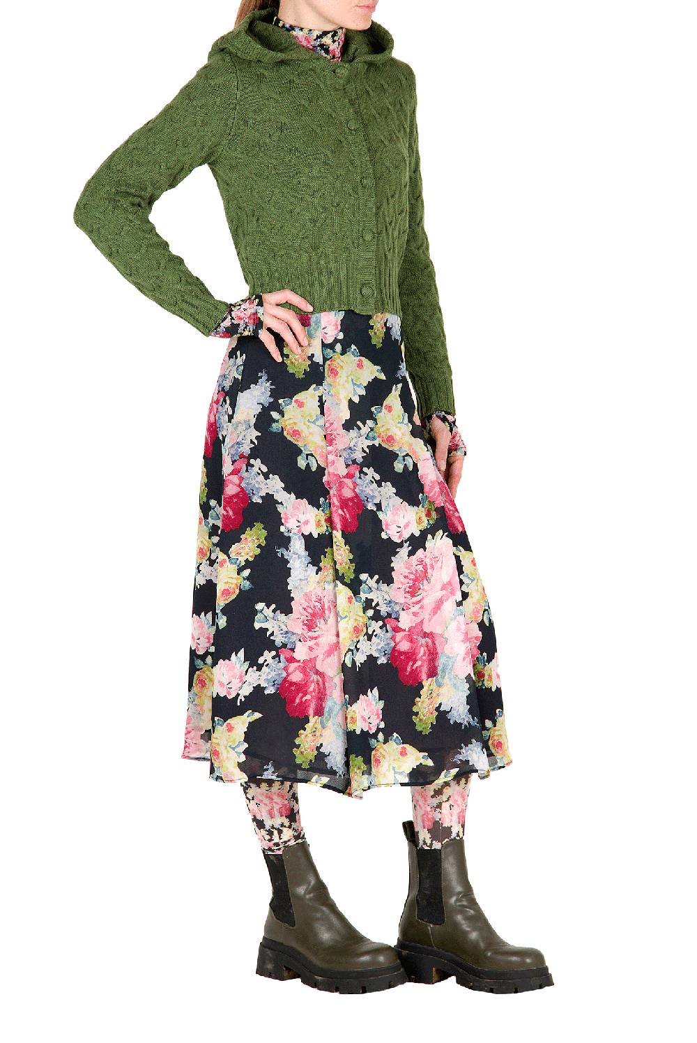 Luisa Beccaria Cardigan in lana a trecce Offerte giornaliere