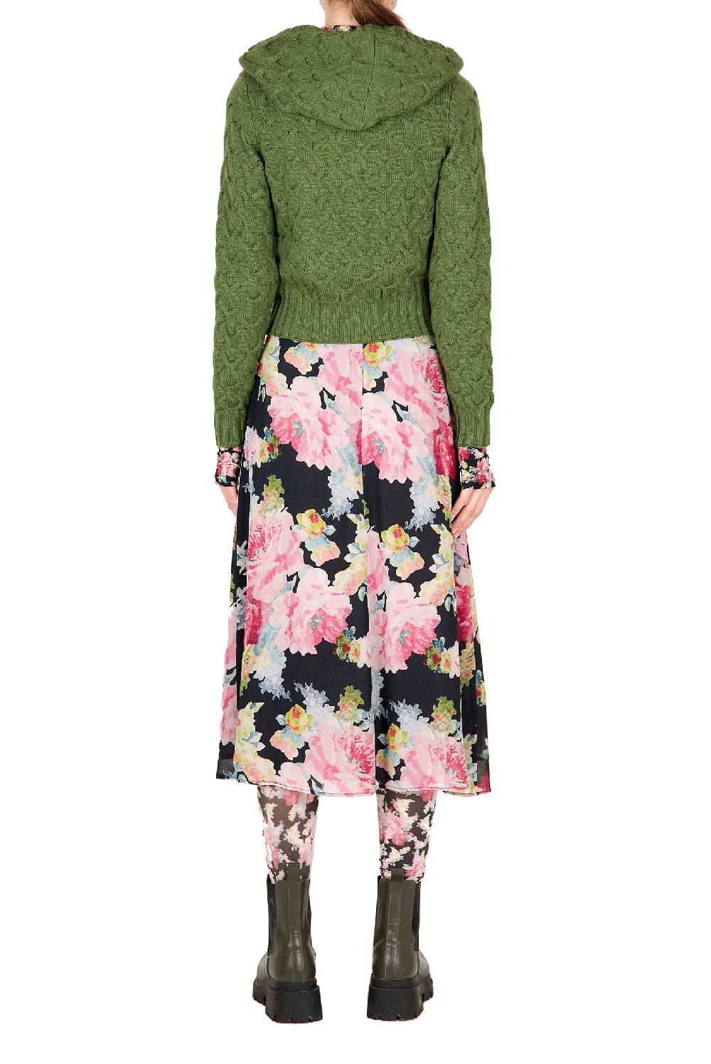 Luisa Beccaria Cardigan in lana a trecce Offerte giornaliere