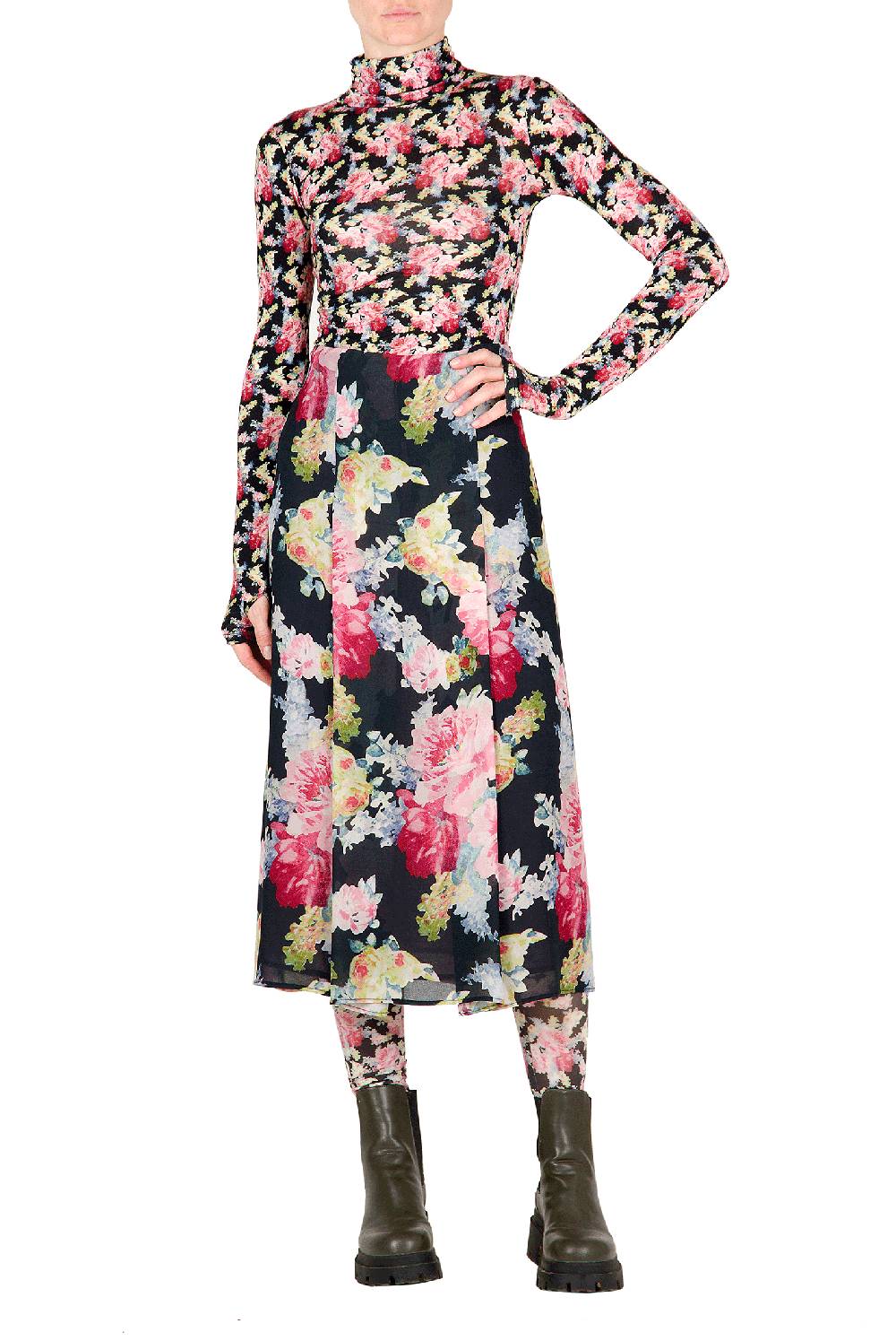 Luisa Beccaria Gonna in crepe floreale Negozi Online