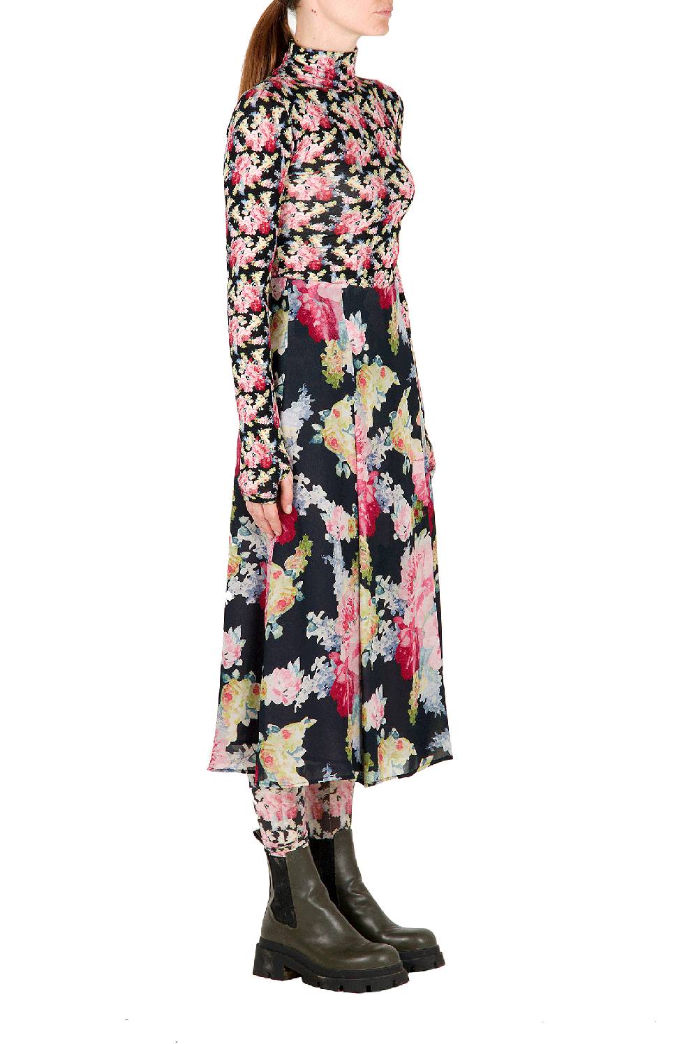 Luisa Beccaria Gonna in crepe floreale Negozi Online