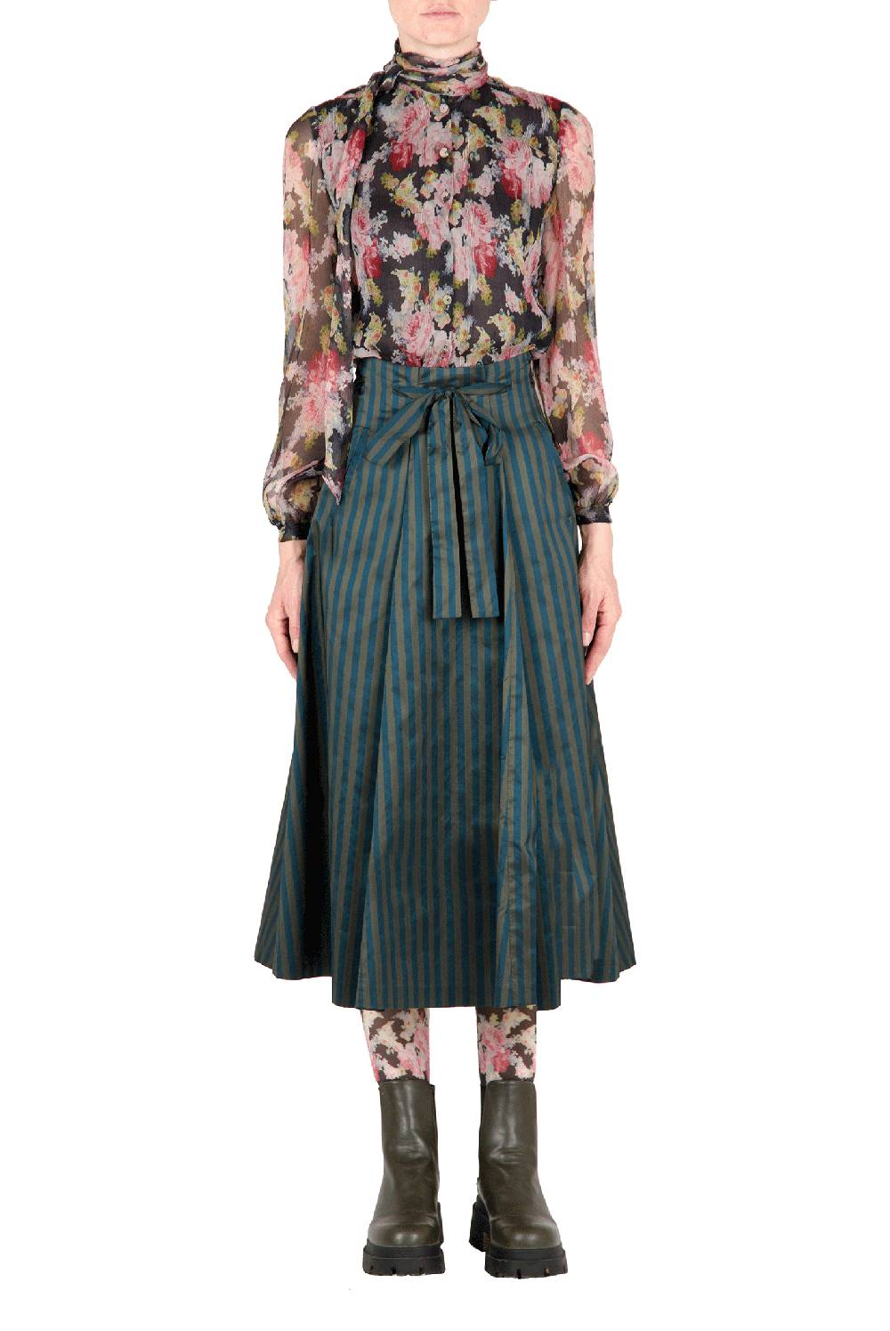 Luisa Beccaria Camicetta in chiffon floreale Saldi