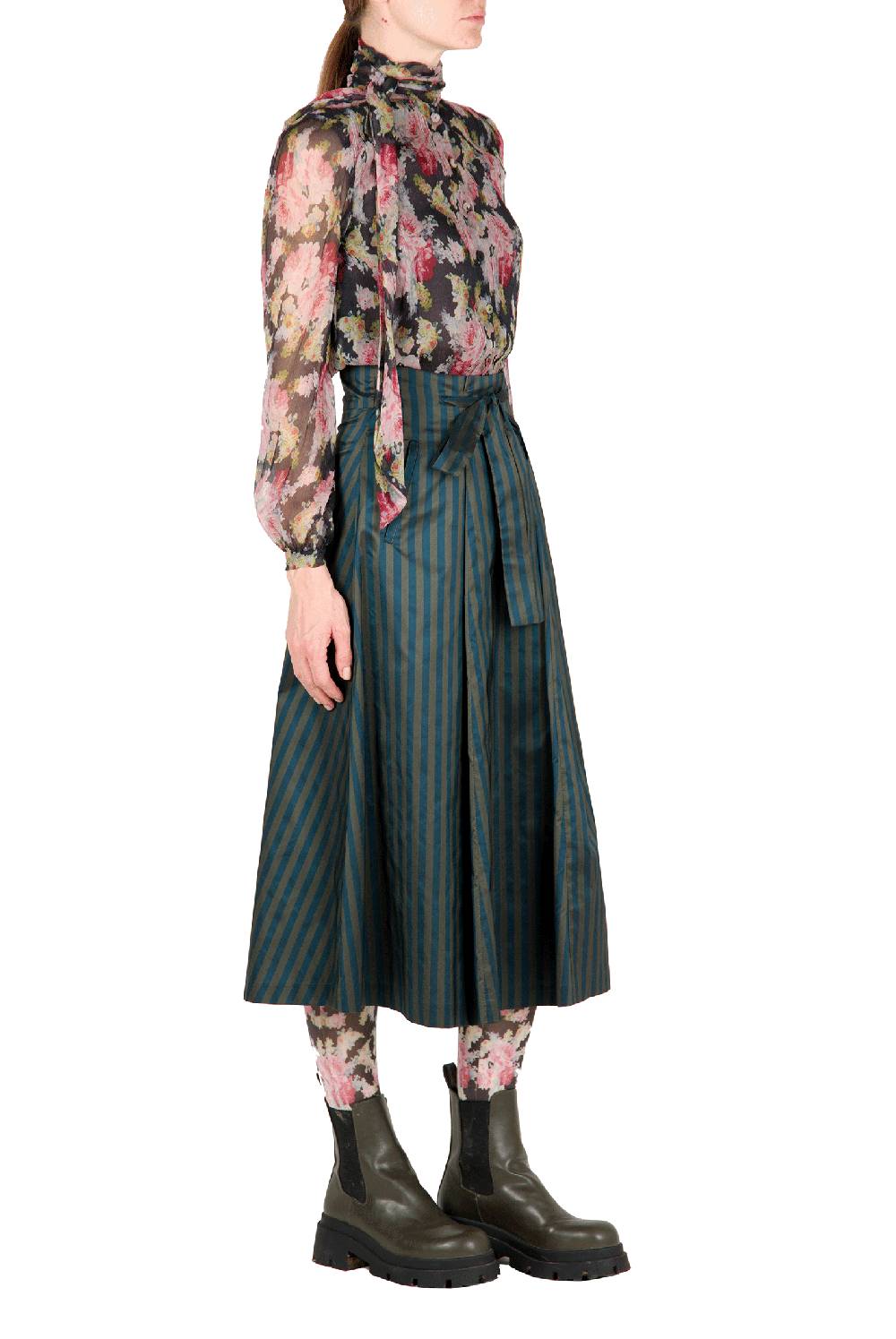 Luisa Beccaria Camicetta in chiffon floreale Saldi