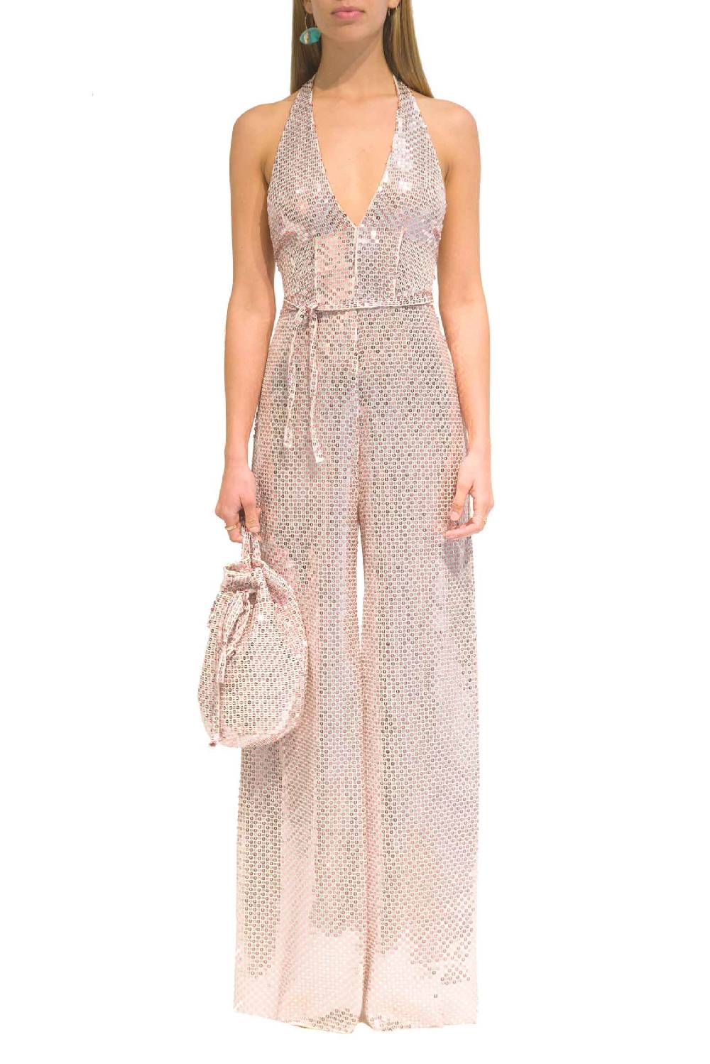 Luisa Beccaria Tuta Meck Halter con paillettes 2025