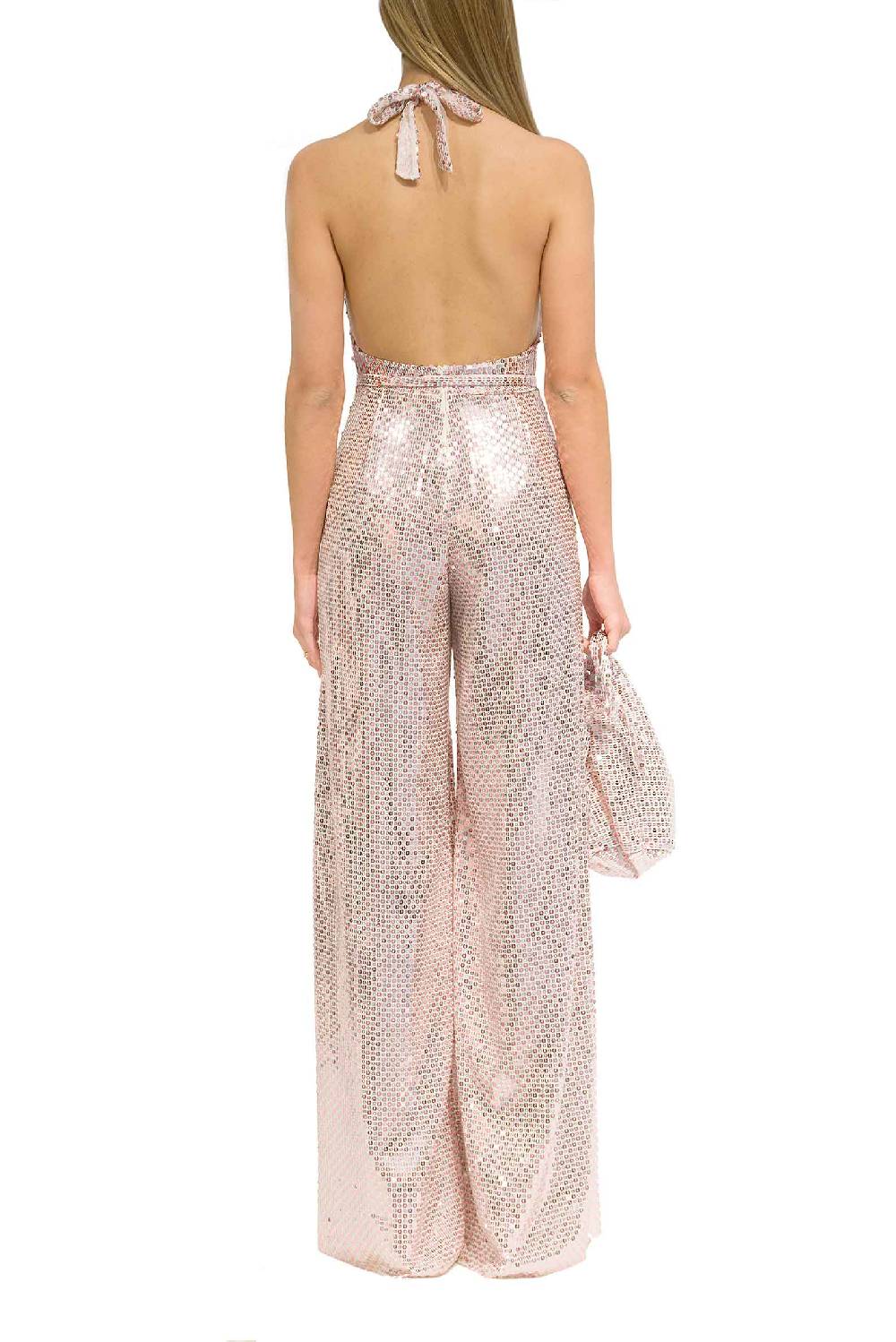 Luisa Beccaria Tuta Meck Halter con paillettes 2025