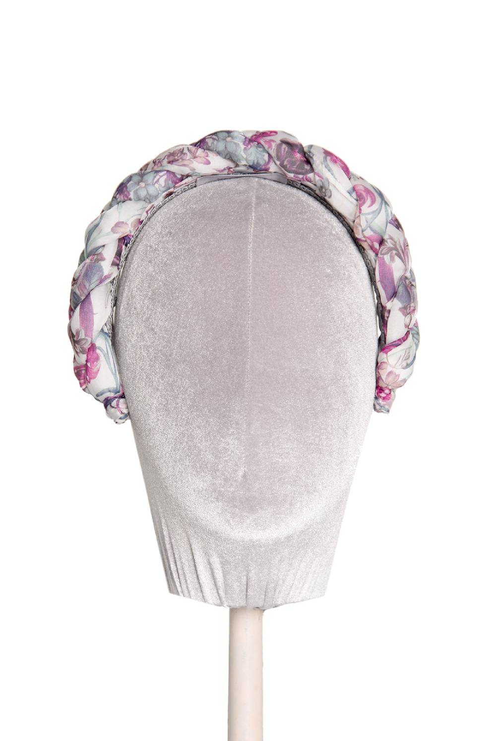 Luisa Beccaria Fascia per capelli intrecciata in chiffon di seta floreale Convenienza