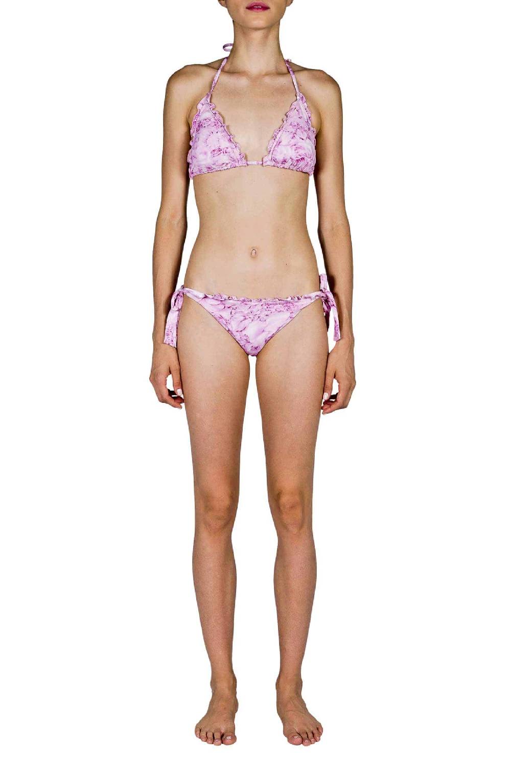 Luisa Beccaria Bikini Triangolo E Slip Rosa Rose Economico
