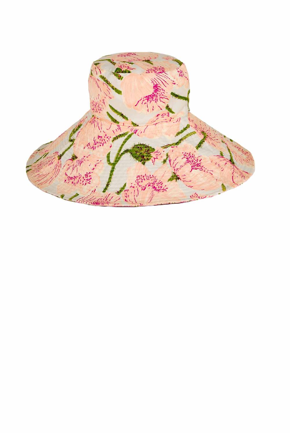 Luisa Beccaria Cappello in cotone Macro Papaveri Economico