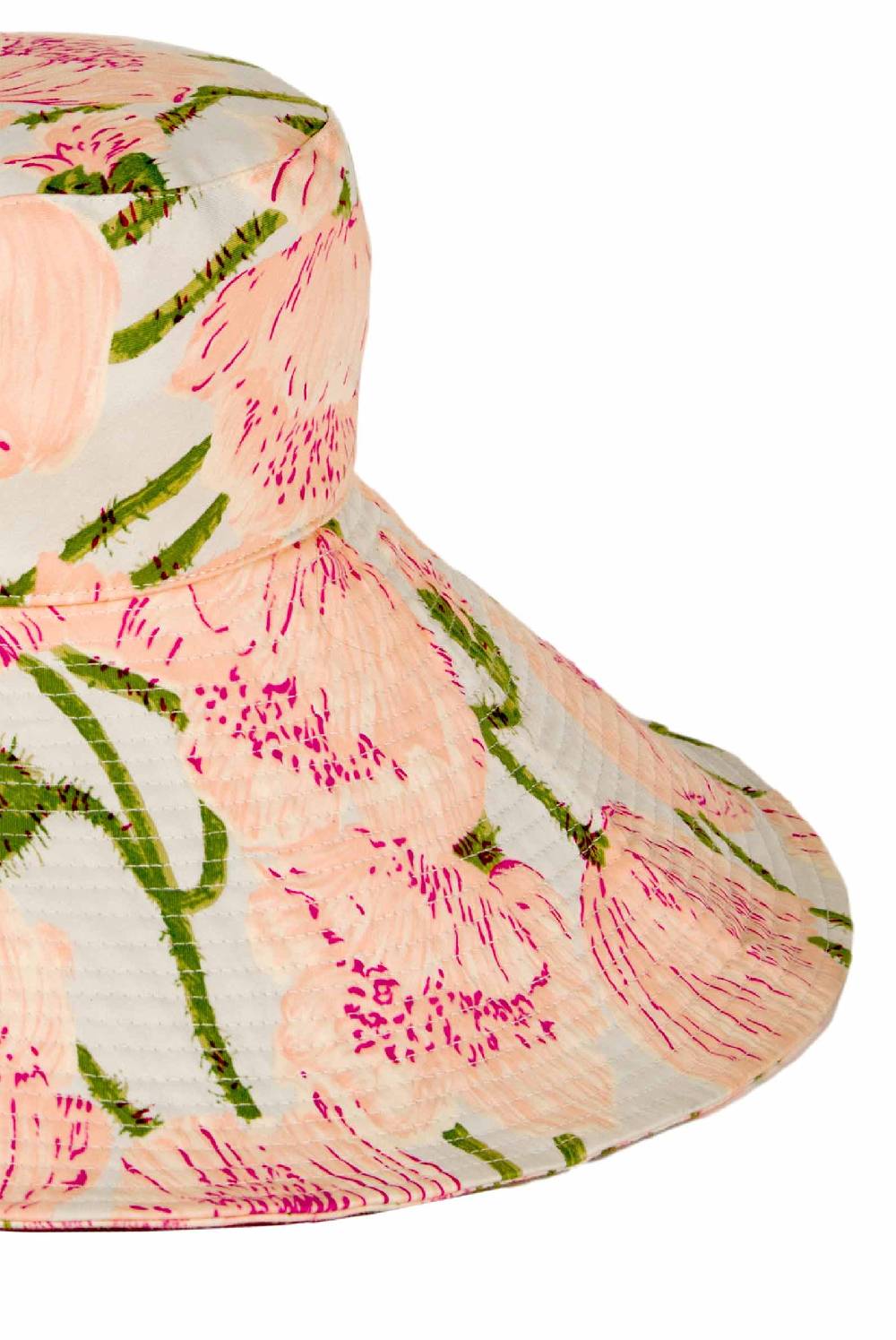 Luisa Beccaria Cappello in cotone Macro Papaveri Economico