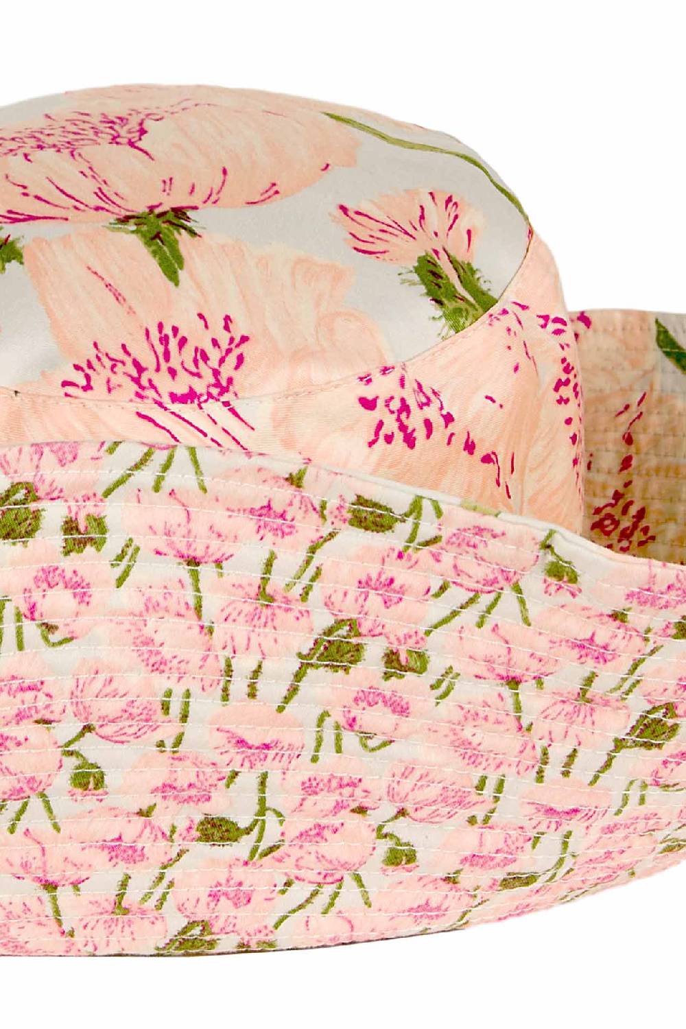 Luisa Beccaria Cappello in cotone Macro Papaveri Economico