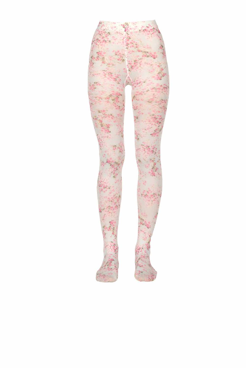 Luisa Beccaria Collant Jersey Rose Buds Ghiaccio