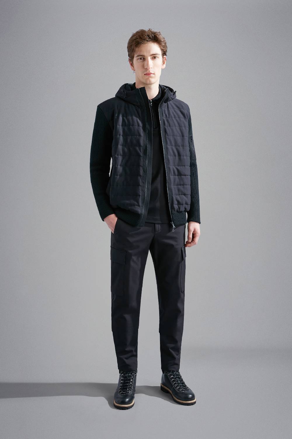 Paul & Shark Maglia Hybrid in lana e cotone trapuntato Paul & Shark Shopping Online