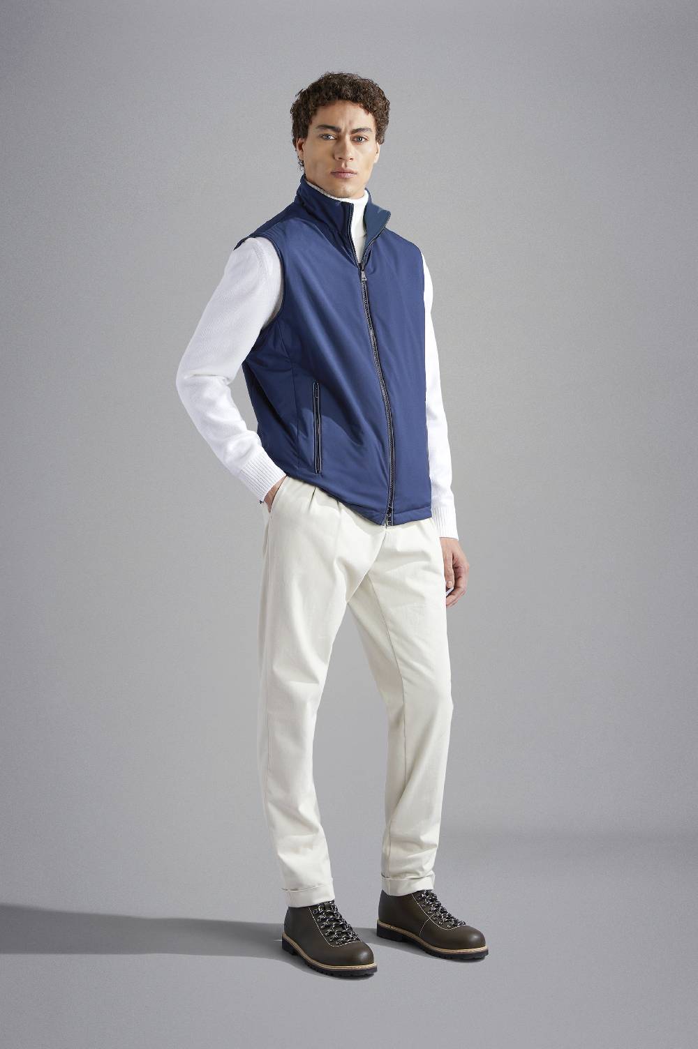 Paul & Shark Gilet double face in Typhoon Platinum Paul & Shark Promozione