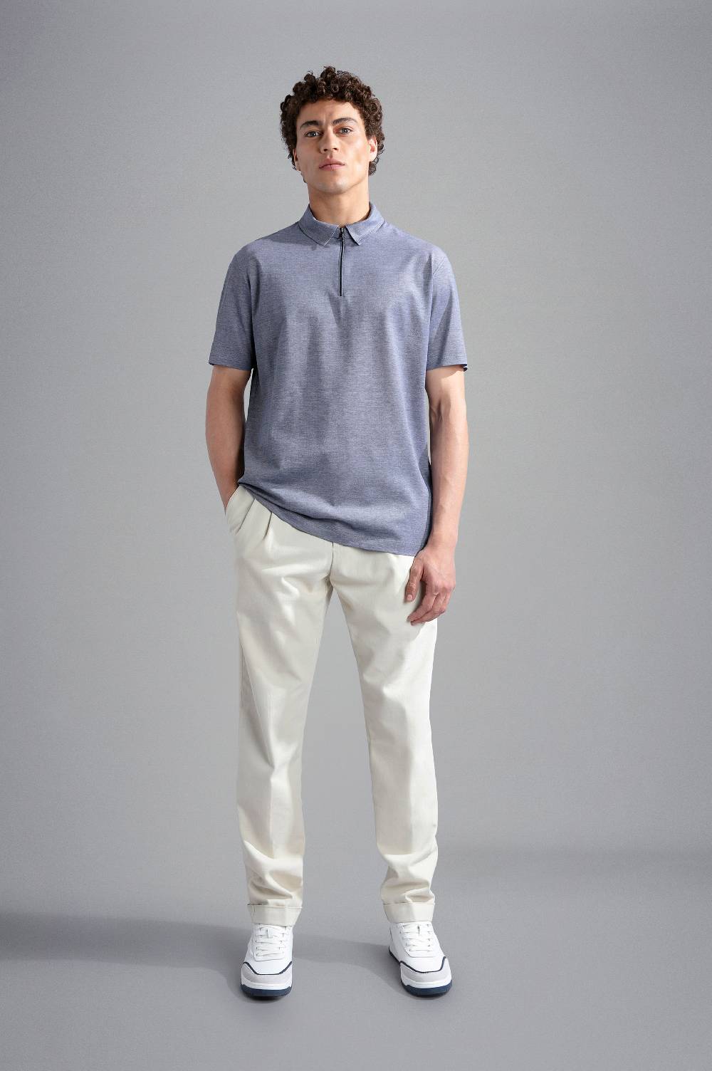 Paul & Shark Polo in cotone piqué con zip Paul & Shark Saldi