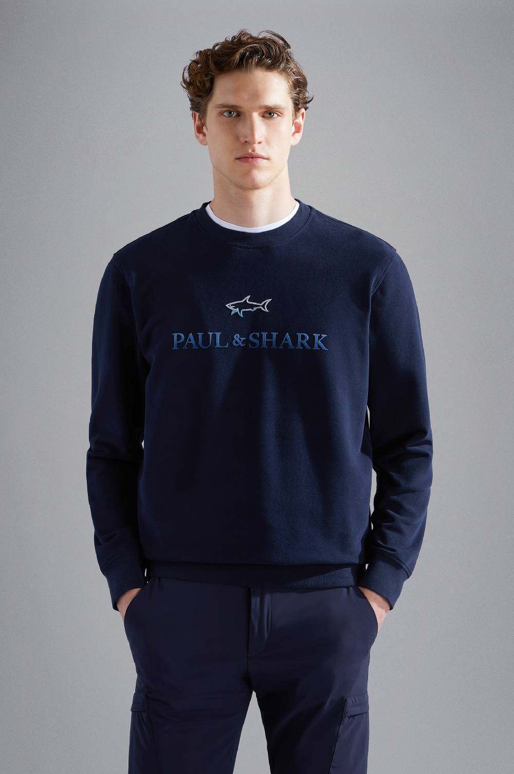 Paul & Shark Felpa in cotone con stampe Paul & Shark