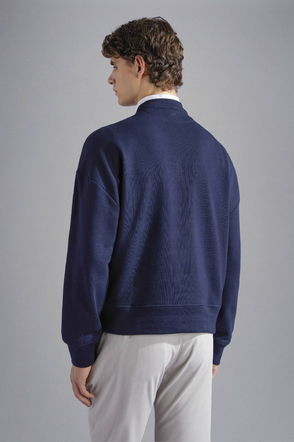 Paul & Shark Felpa in cotone Winter Fleece con stampa Paul & Shark Vendita Economica