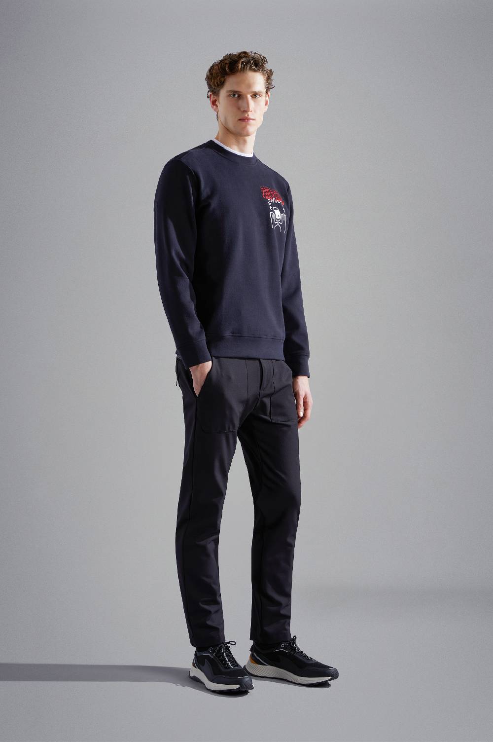 Paul & Shark Felpa in cotone Soft Active Fleece con stampe Paul & Shark 2025