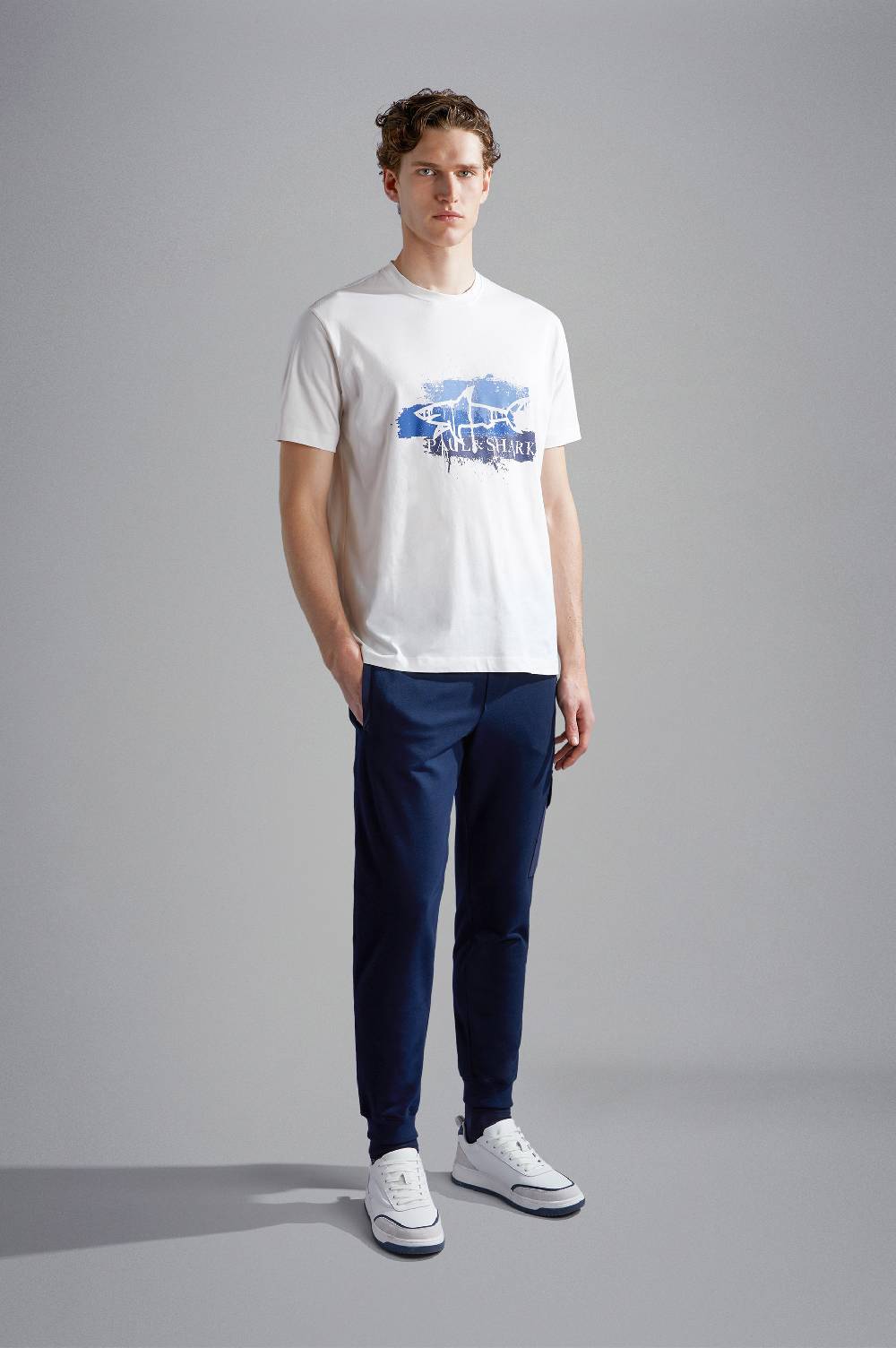 Paul & Shark T-shirt in cotone con stampa spray Paul & Shark Italy