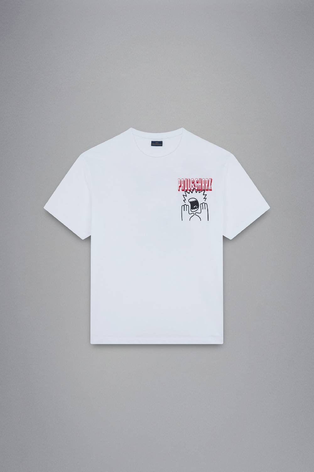 Paul & Shark T-shirt in cotone con stampe Paul & Shark In Saldo