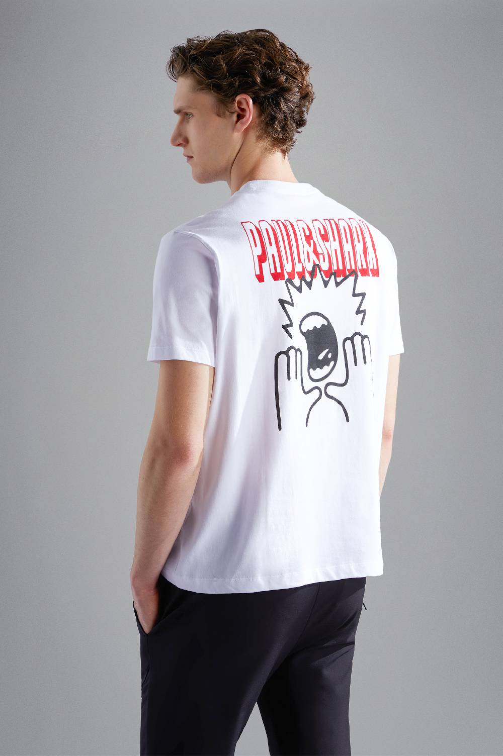Paul & Shark T-shirt in cotone con stampe Paul & Shark In Saldo