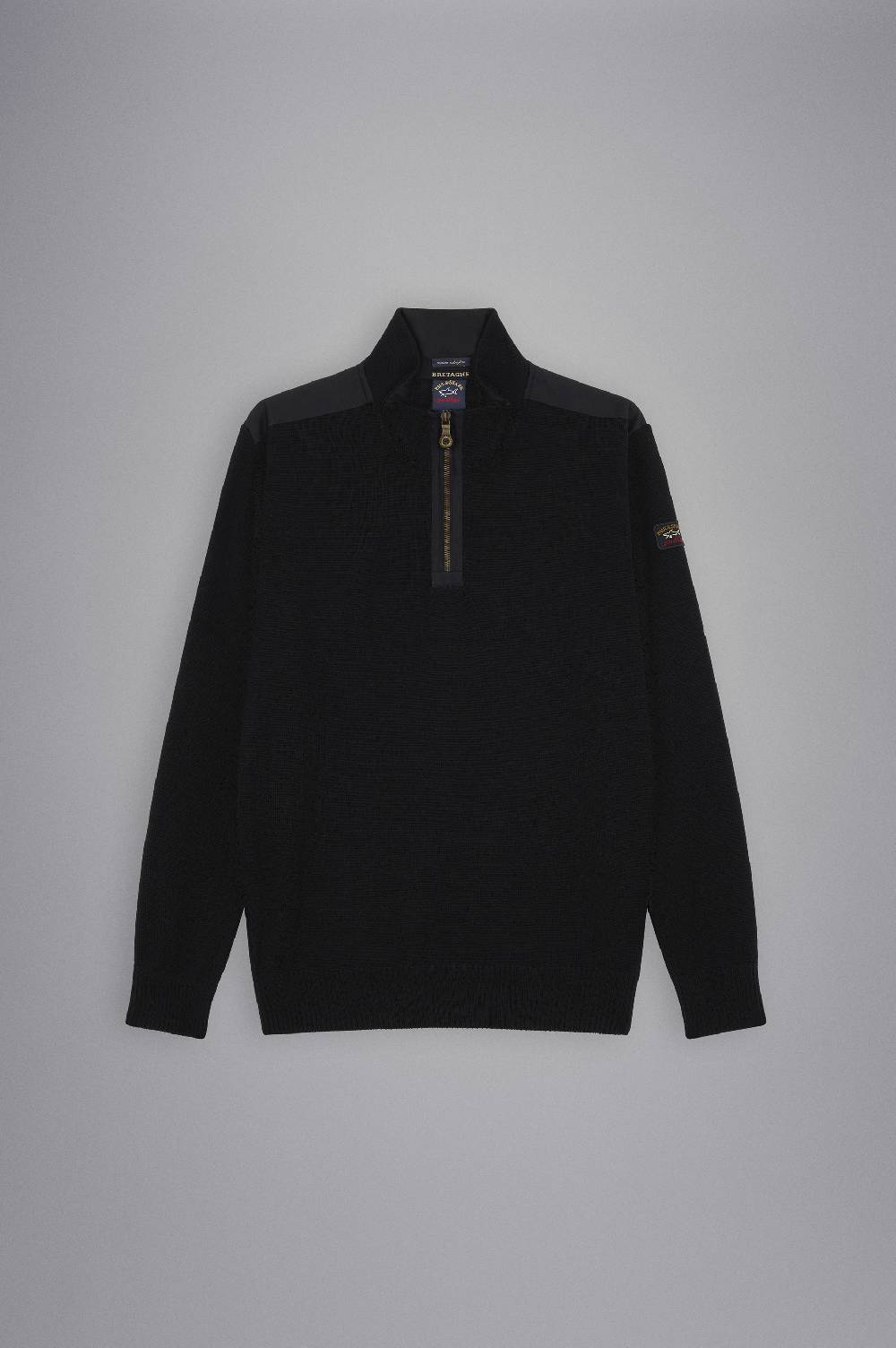Paul & Shark Maglia con zip in lana Bretagne con badge iconico Paul & Shark Convenienza