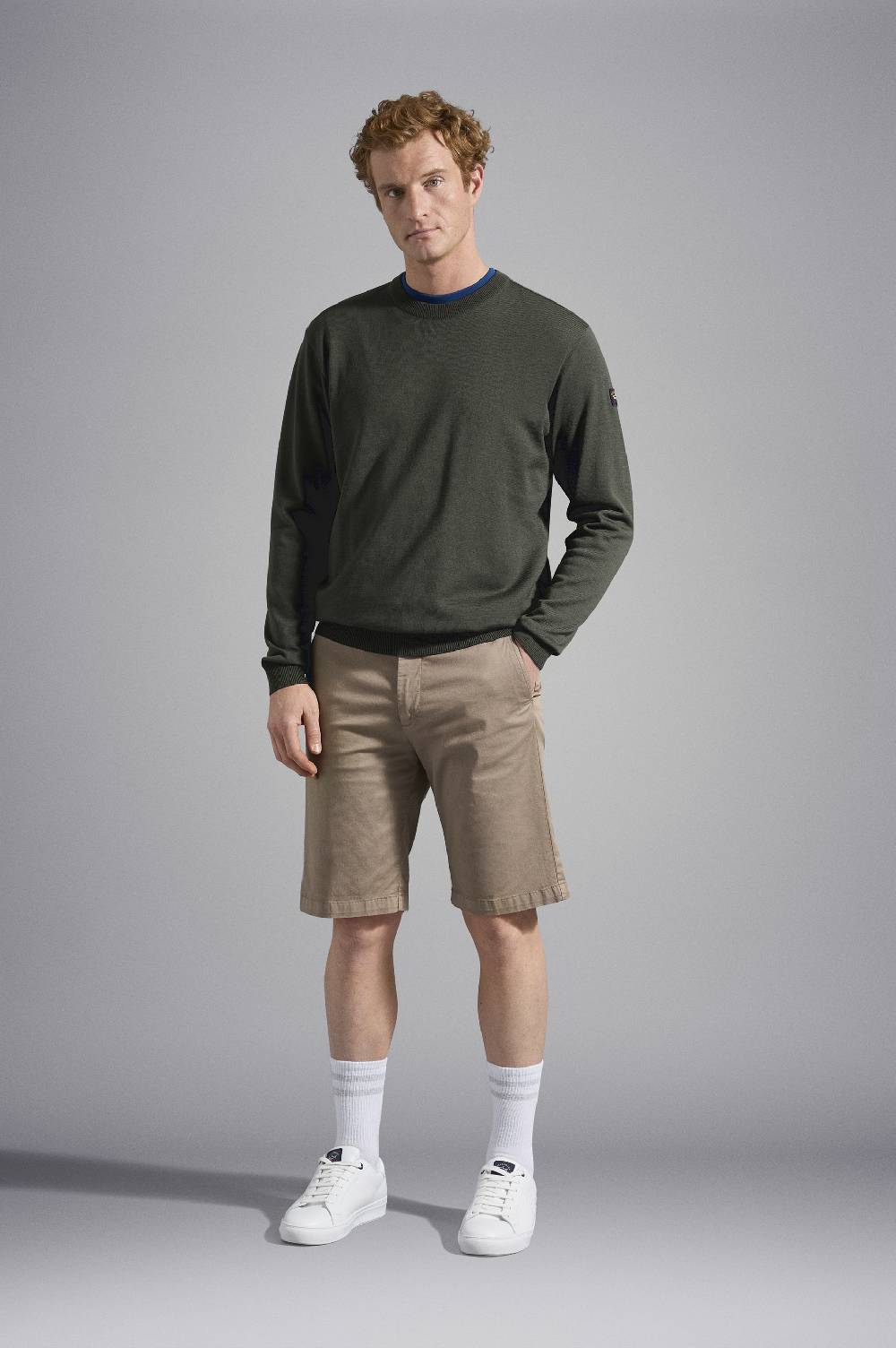 Paul & Shark Girocollo in lana Merino con badge iconico Paul & Shark Offerte