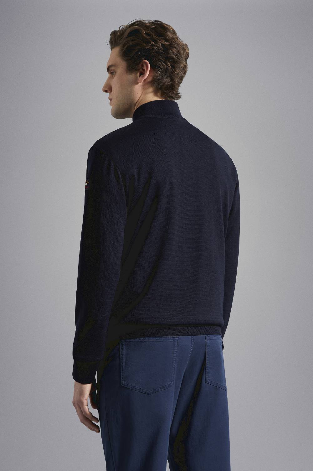 Paul & Shark Maglia con zip in lana Merino con badge iconico Paul & Shark Hotsell