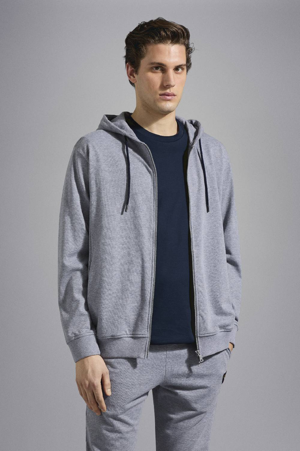 Paul & Shark Felpa con zip in cotone con badge iconico Paul & Shark