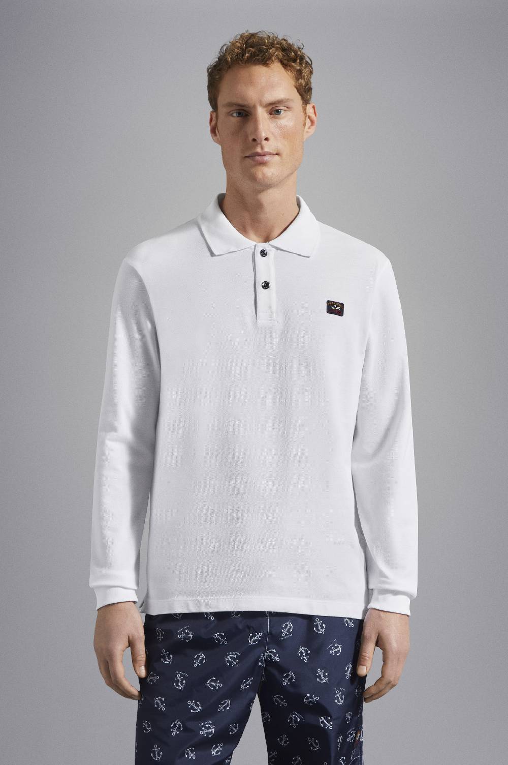 Paul & Shark Polo in cotone piqué con badge iconico Paul & Shark