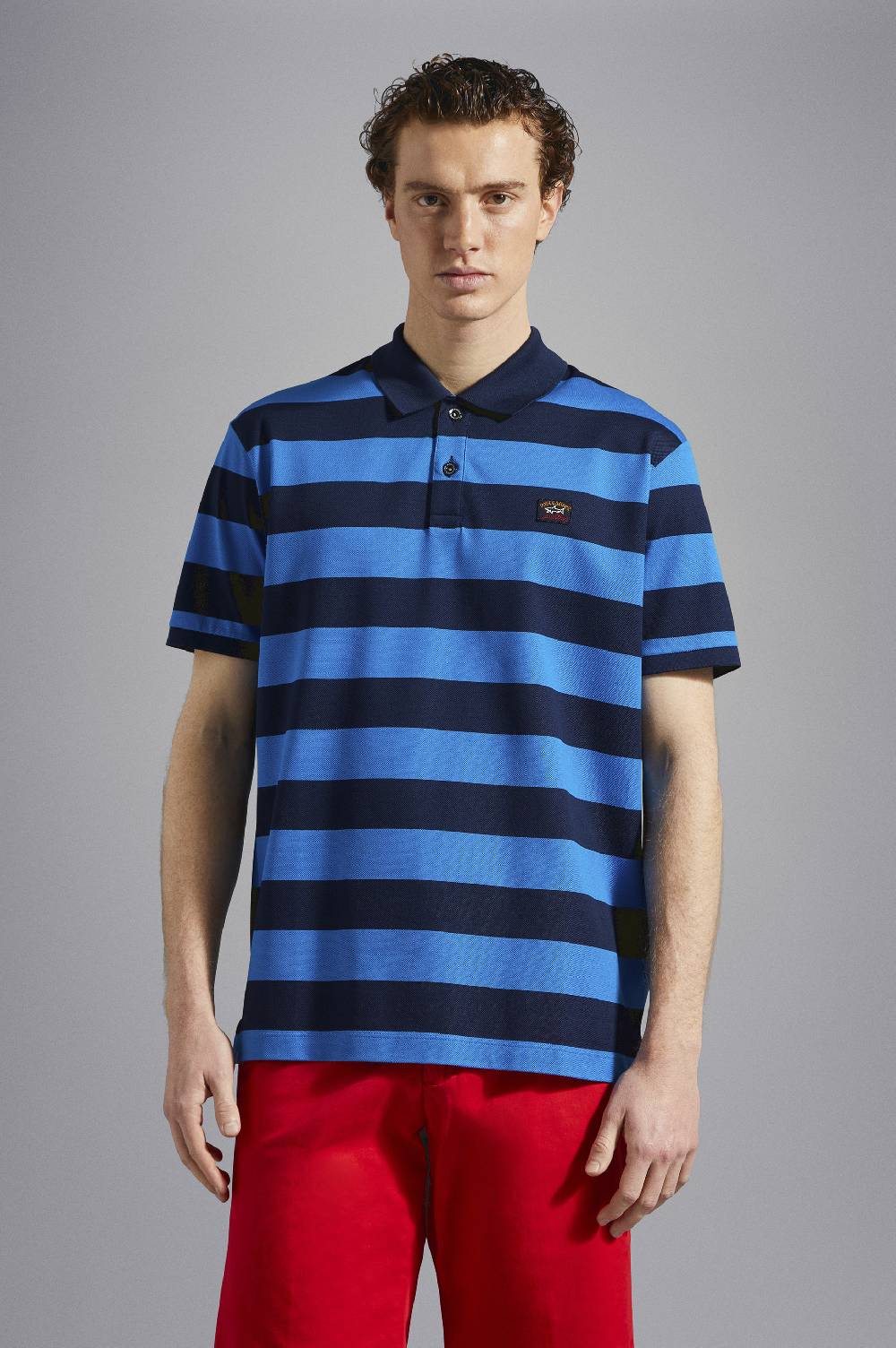 Paul & Shark Polo in cotone piqué con badge iconico Paul & Shark