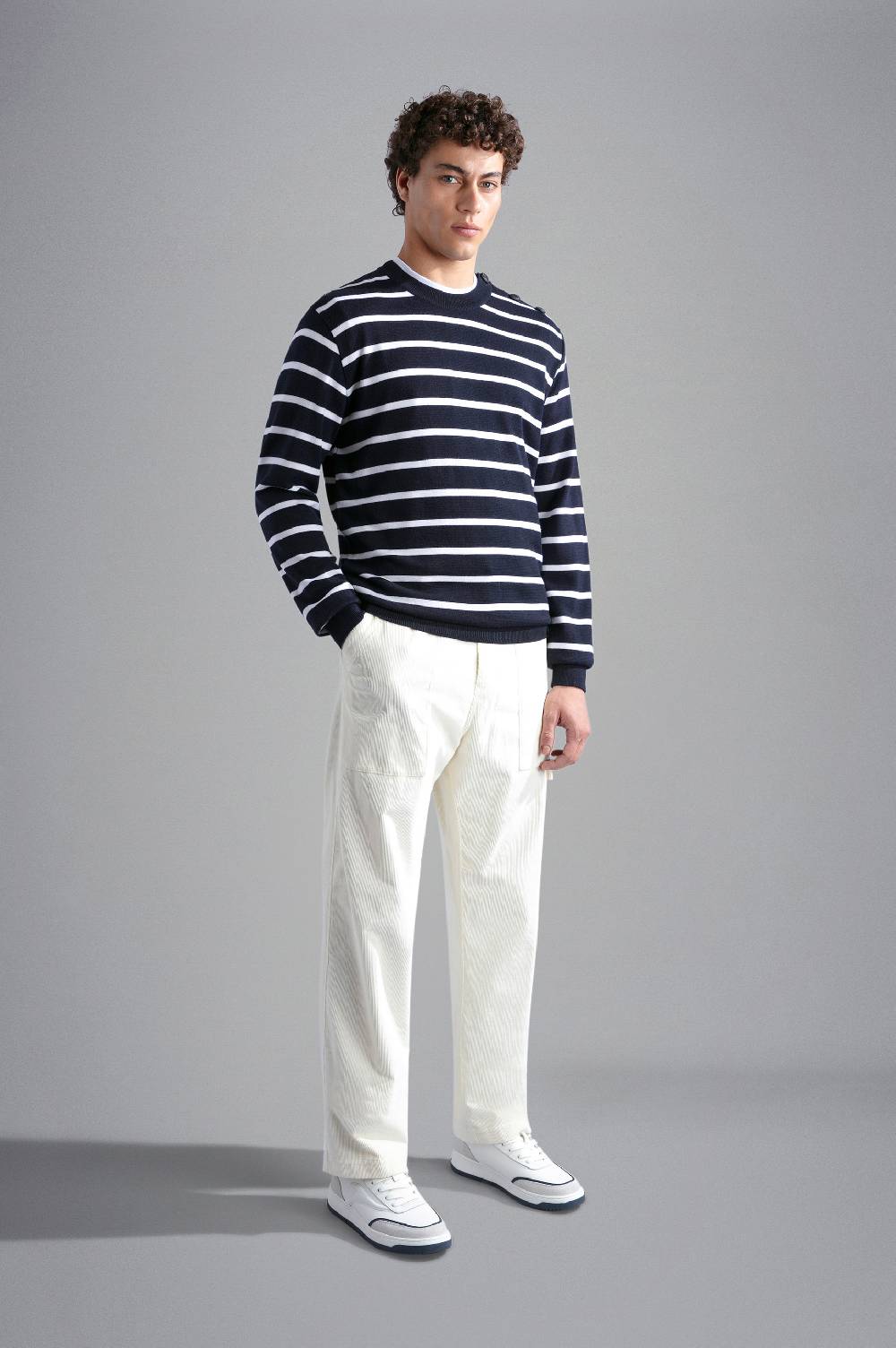 Paul & Shark Maglia in Summer Wool con motivo a righe Paul & Shark Outlet