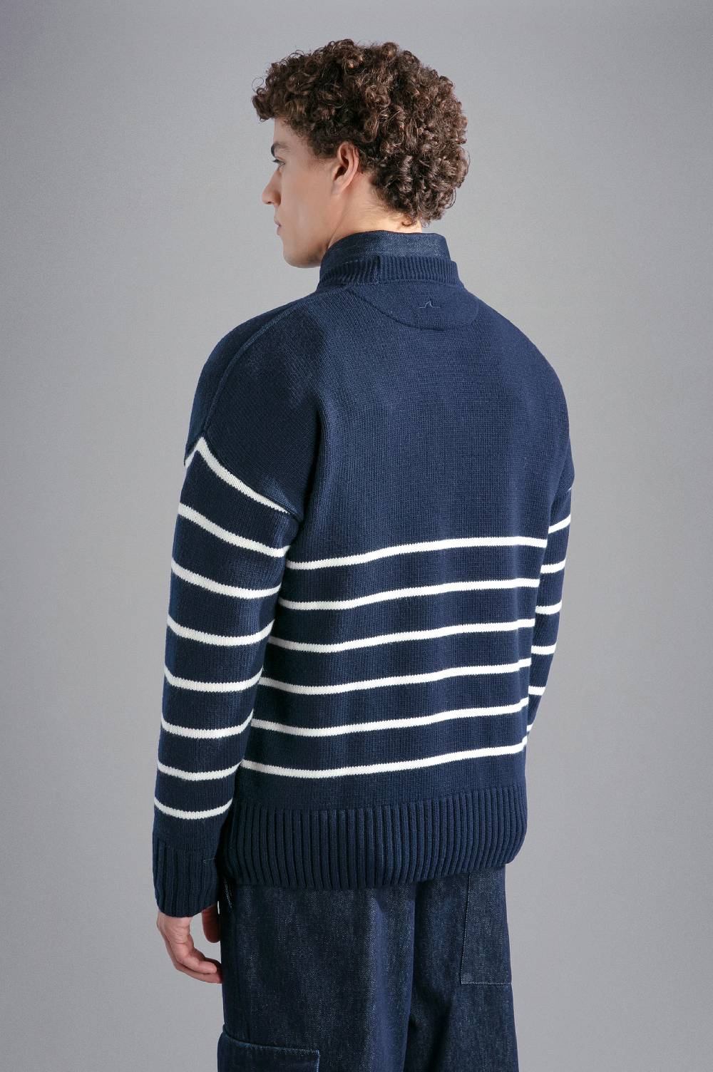 Paul & Shark Maglia in Re-Wool con intarsio Shark Paul & Shark In Vendita