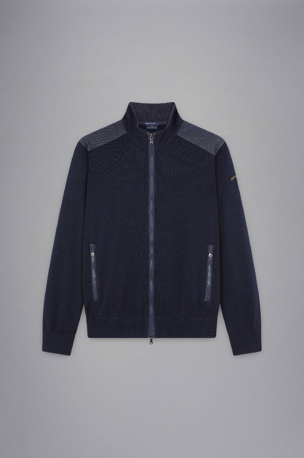Paul & Shark Maglia in lana con inserti in denim Paul & Shark Vendita Calda