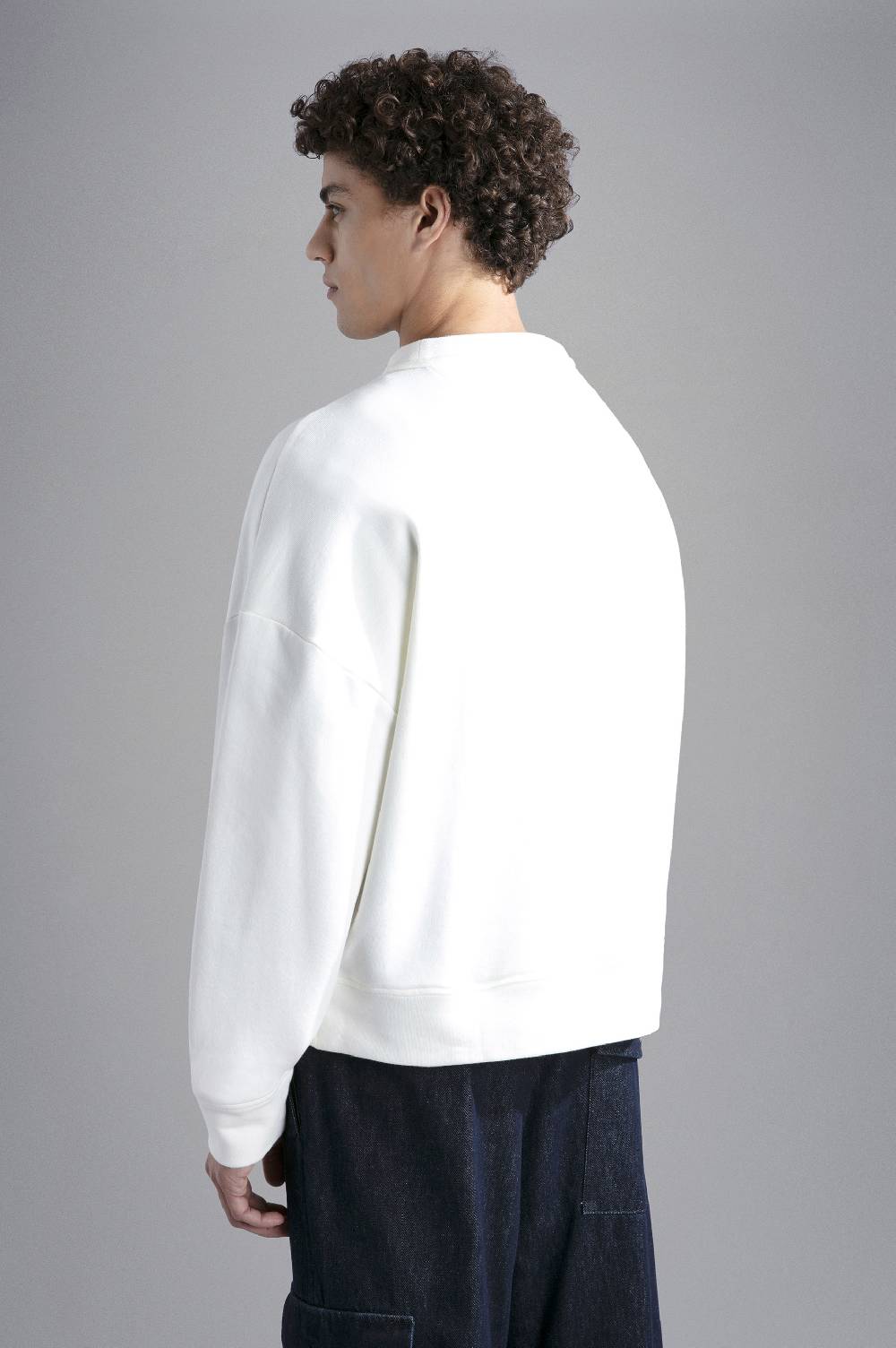 Paul & Shark Felpa in cotone Winter Fleece con stampa Paul & Shark Italia